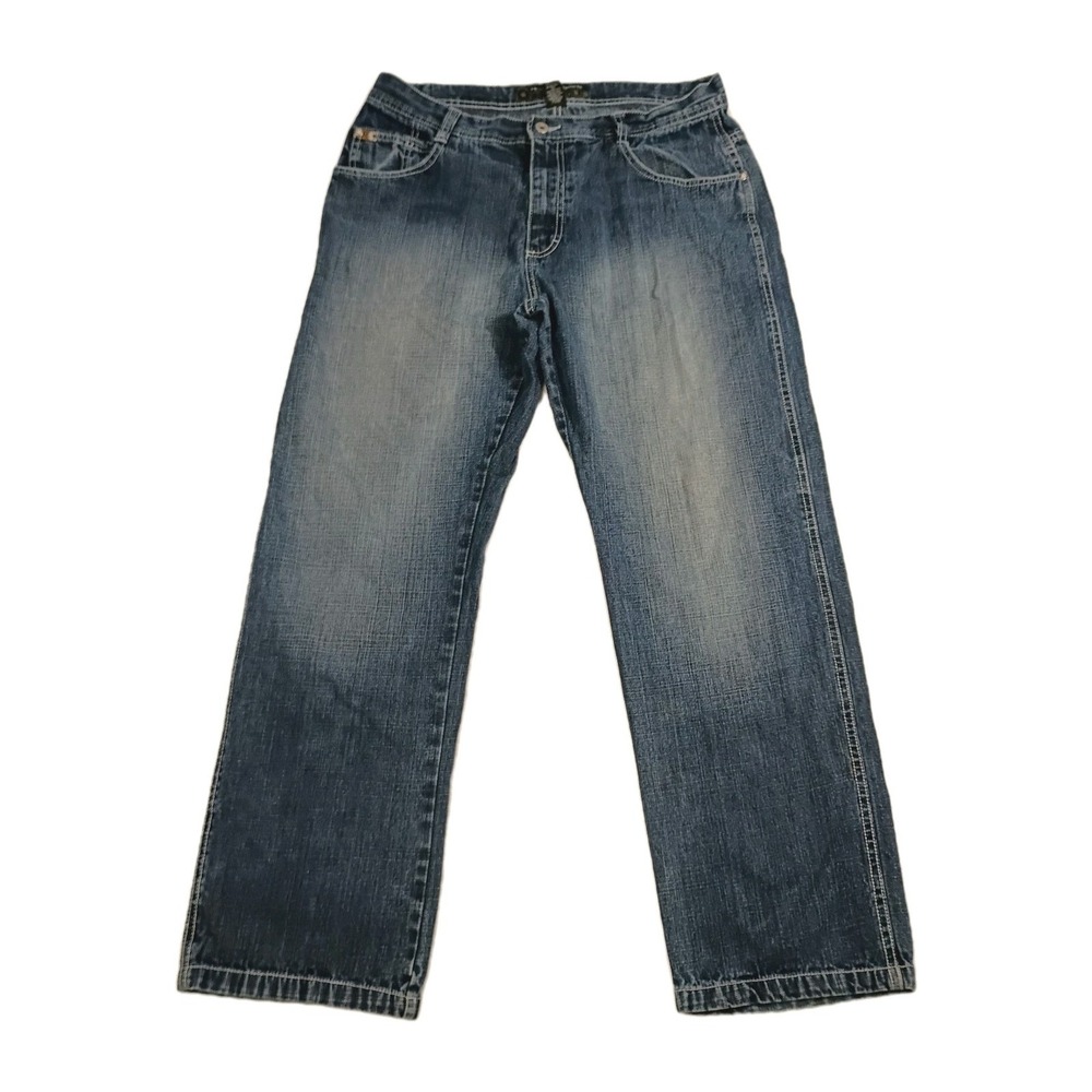 Vintage Southpole 4180 Jeans Denim Y2K‎ Baggy Blue Faded Skate Wide Leg Size 36